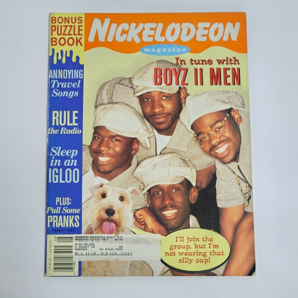 Nickelodeon Magazine August 1995 Boyz II Men Vintage Ads 90s Nostalgia